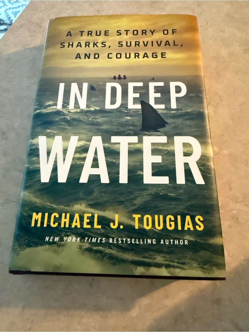Hardcover book, in deep water